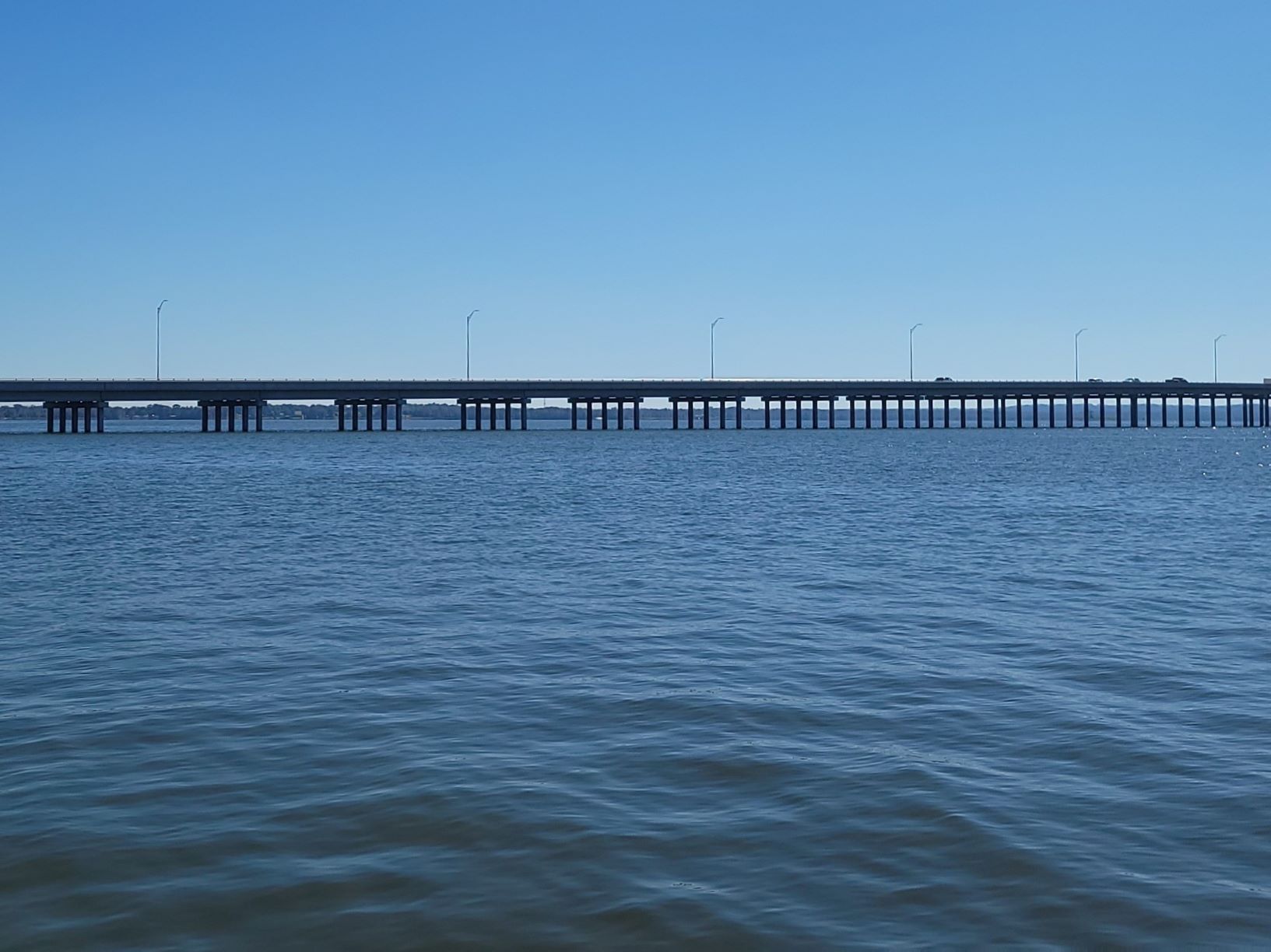 This scenic bridge spans Little Lake Harris in Lake County, Florida near Tavares.