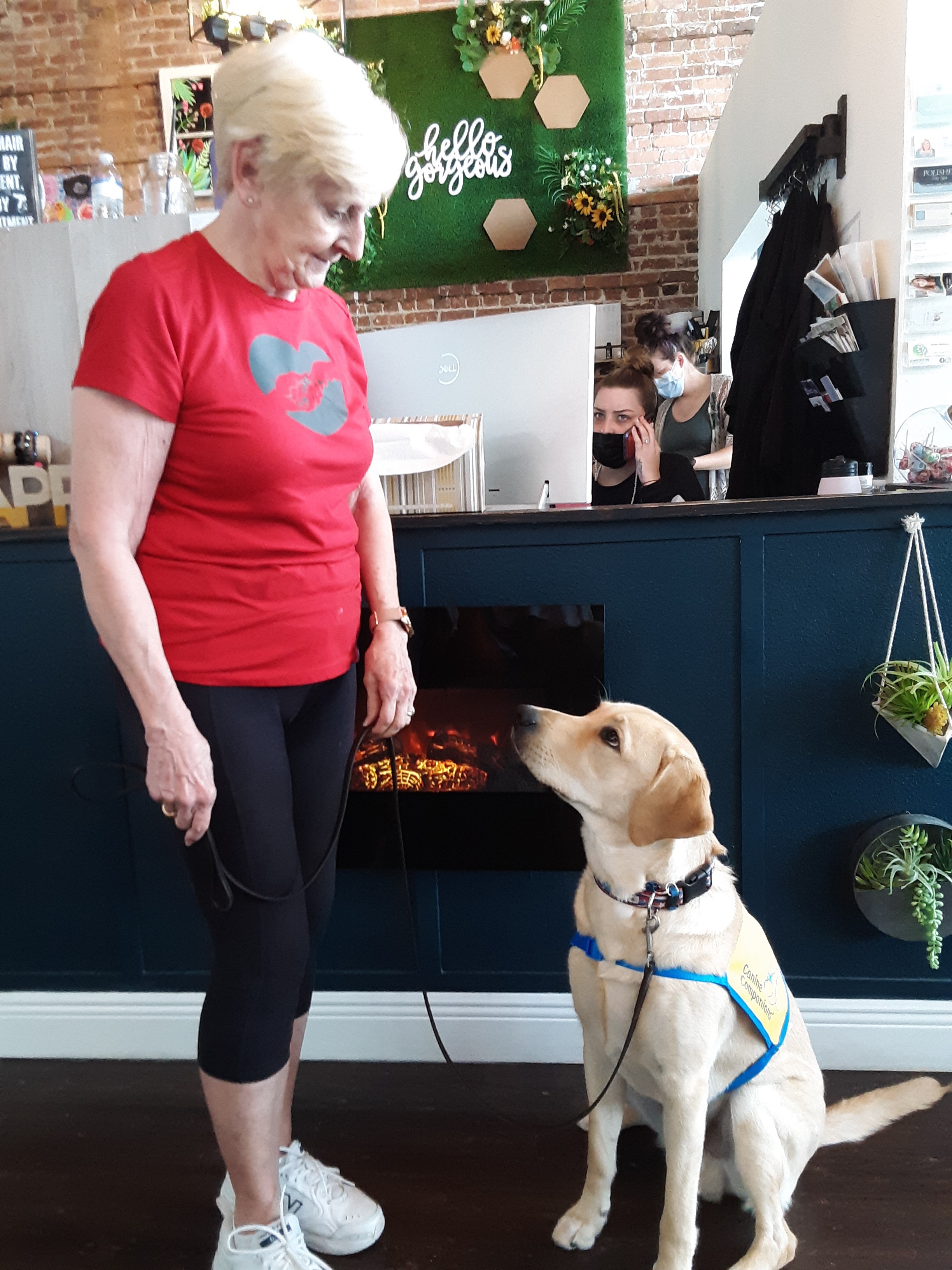 Linda Mucha volunteers to train Patriot for Canine Companions