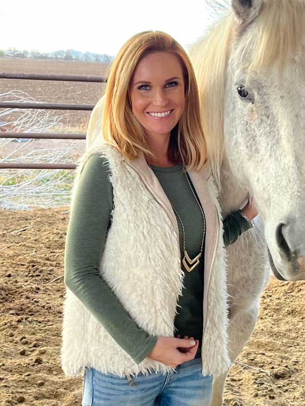 Adrianna Alexander of Arizona talks with horses